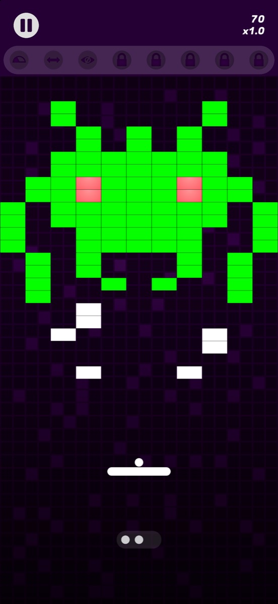 A Classic Mode level shaped like a space invader
