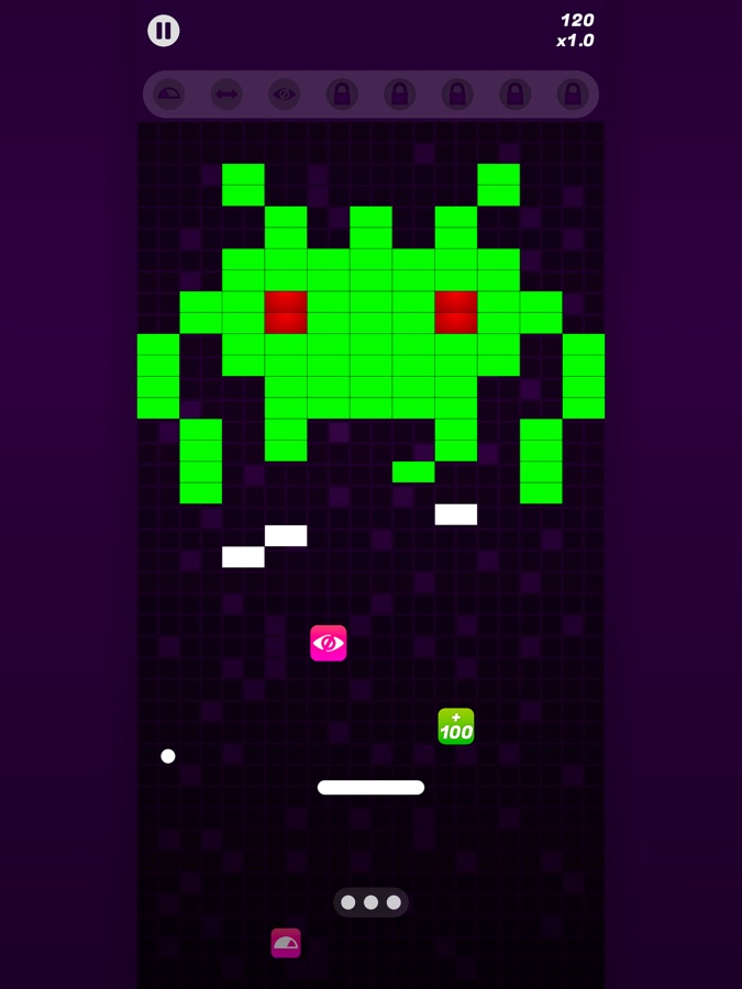 A Classic Mode level on an iPad, the play area centred between wide borders
