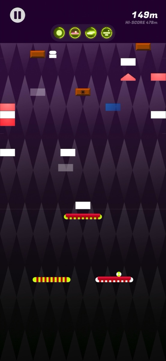 Endless Mayhem with a split paddle and a field of falling bricks